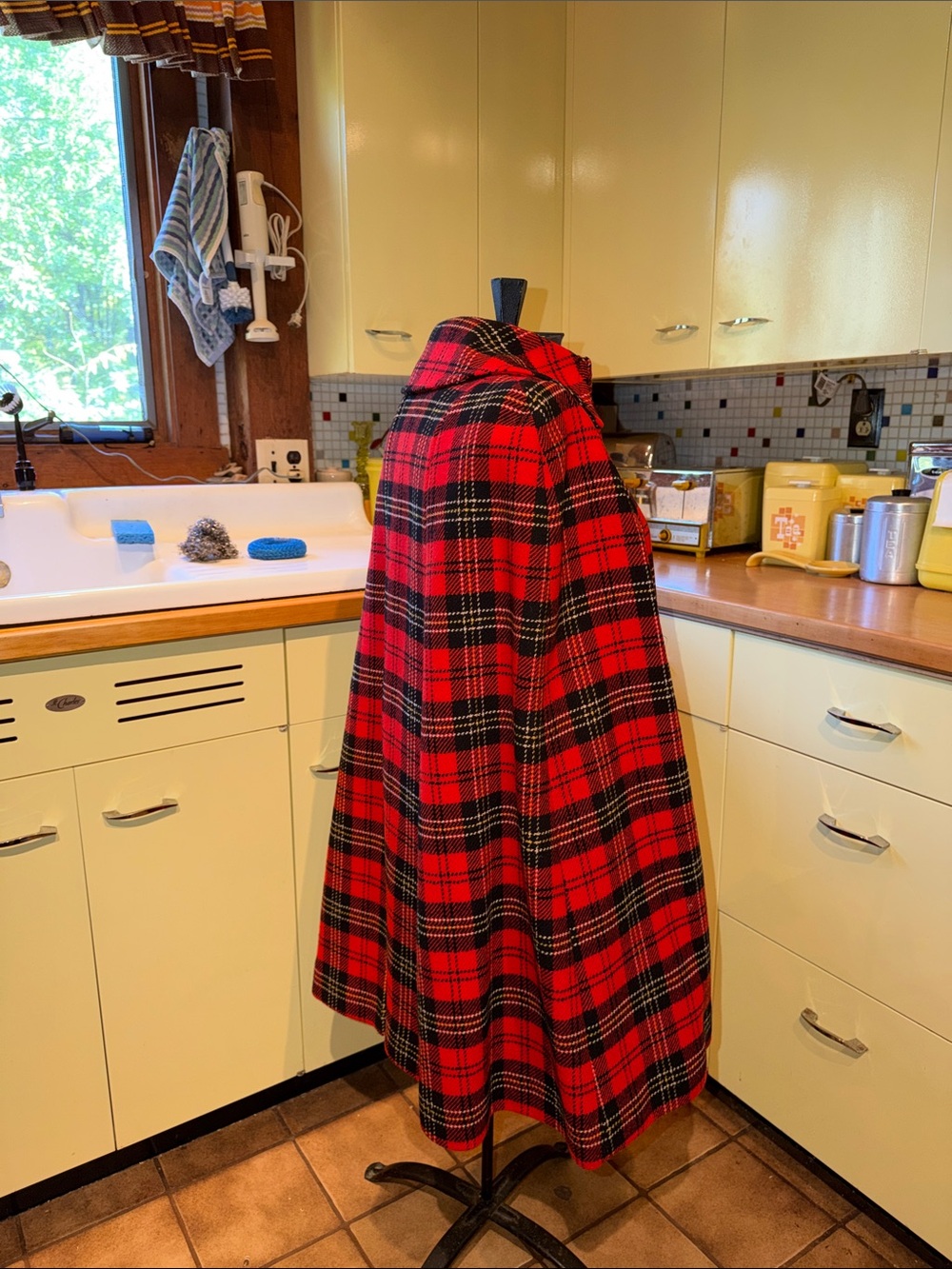 Pendleton Wool Cloak Type Jacket Plaid Cape - Picture 2 of 6